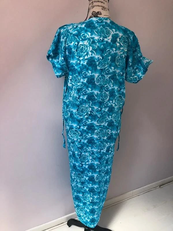 Turquoise embroidered djellaba / caftan-style maxi dress – One Size – photo 7